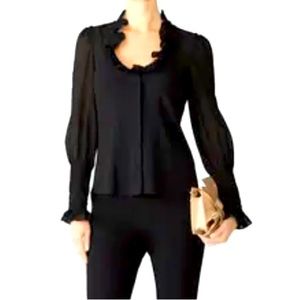 Alexis Scyler Black Ruffle Top